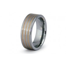 Golden Tungsten Carbide Ring 8mm